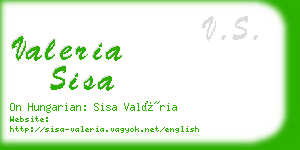 valeria sisa business card